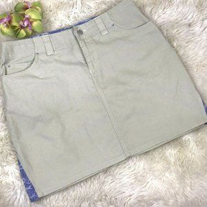 HORNY TOAD Corduroy Cotton Mini Skirt Pearl Snap